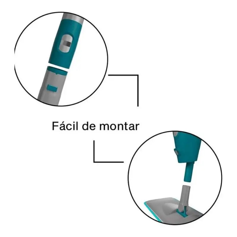 Esfregão de Microfibra Spray com Reservatório de Reposição: Limpeza Eficiente e Conveniente!