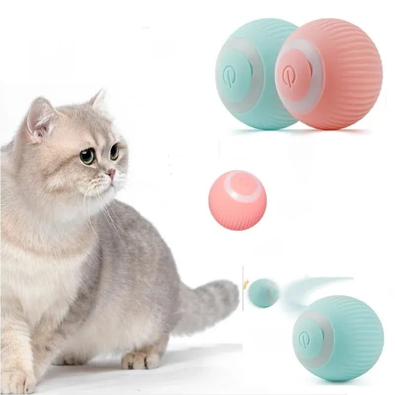 Brinquedo para Gatos com Bola Rolante Inteligente - Diversão Infinita para o Seu Felino!