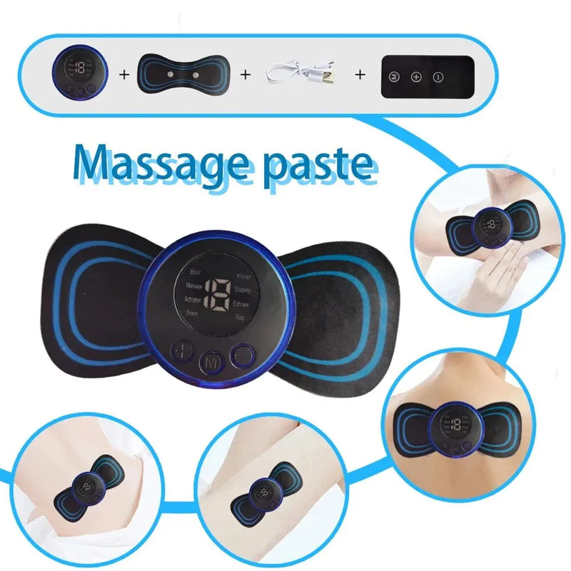 Massageador de Pescoço Recarregável Mini: Conforto e Alívio Onde Quer que Você Esteja!