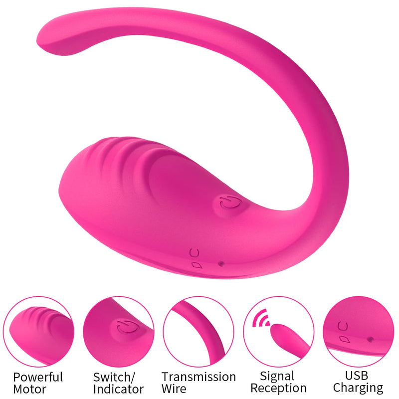 Vibrador Vaginal Controlado por Aplicativo de 9 Velocidades