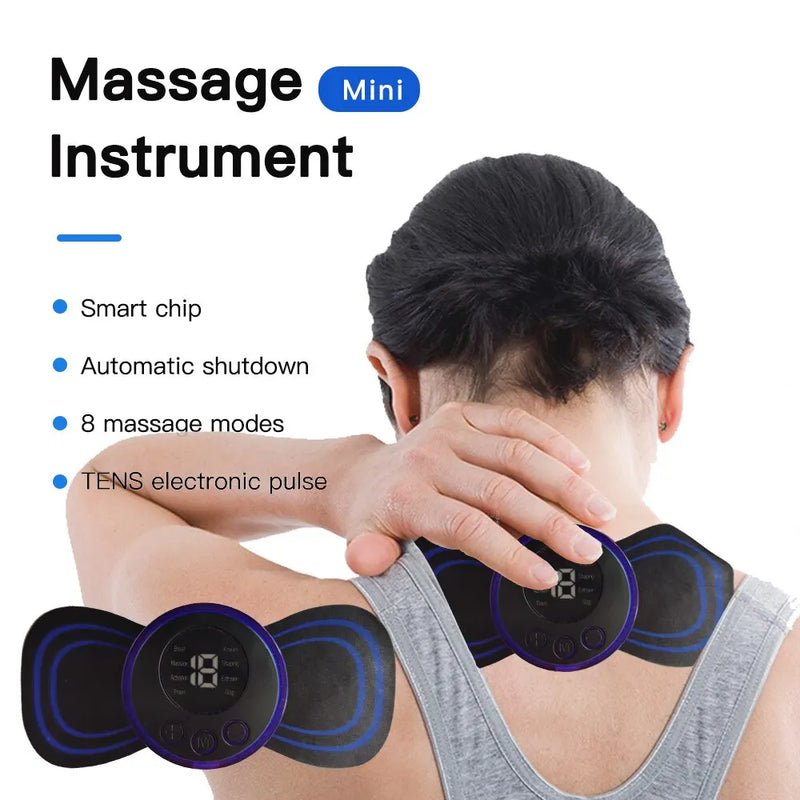 Massageador de Pescoço Recarregável Mini: Conforto e Alívio Onde Quer que Você Esteja!