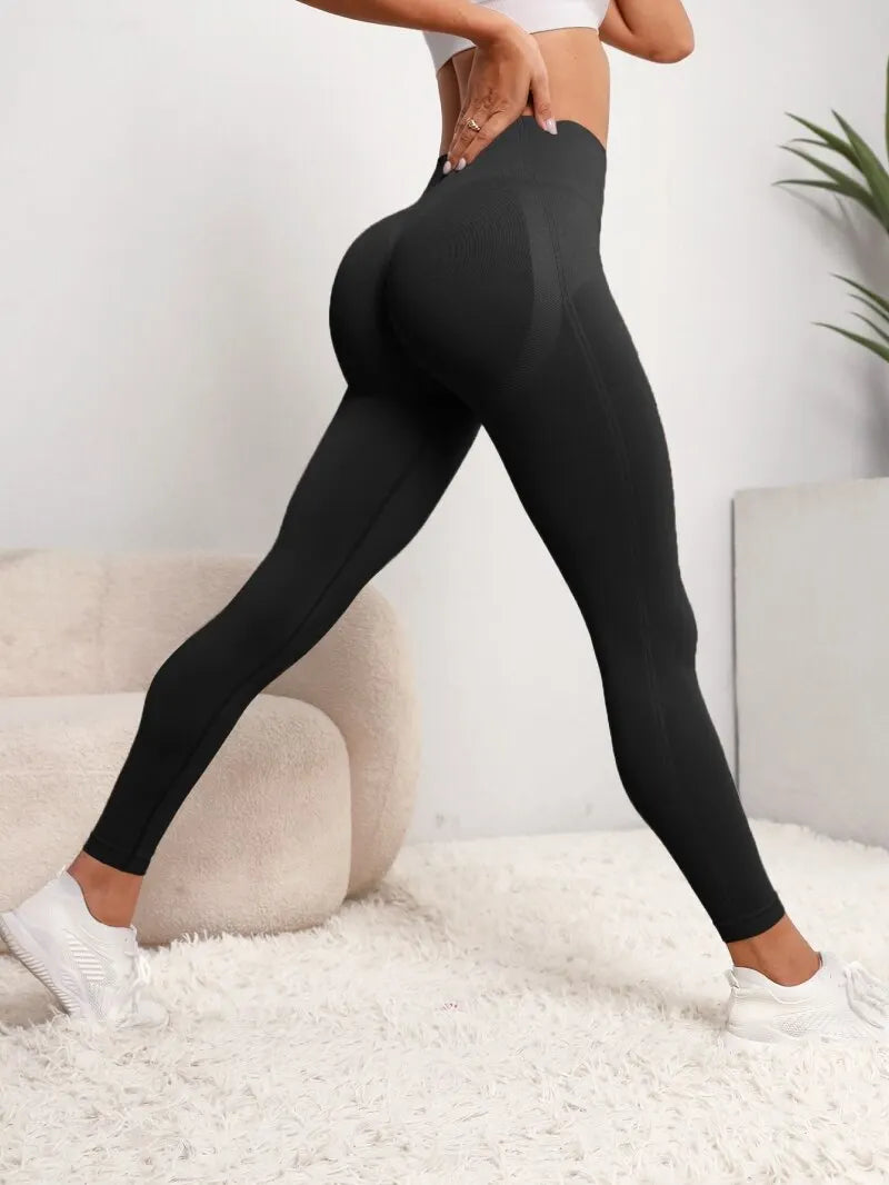 Leggings Esportivas Femininas Sem Costura - Estilo, Conforto e Desempenho em Cada Movimento!