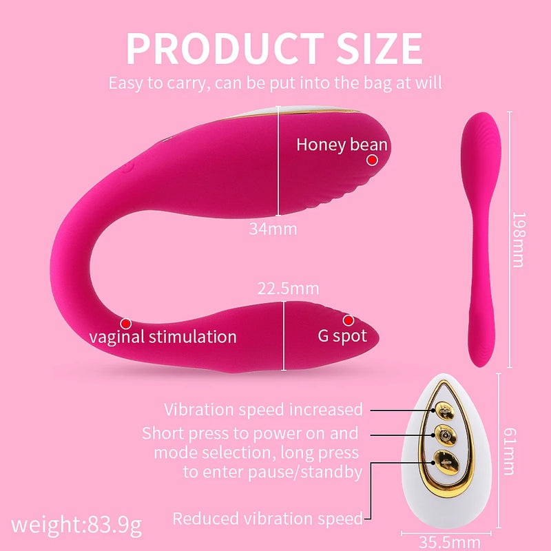 Descubra o Poder do Vibrador em Formato de U com Controle Remoto!