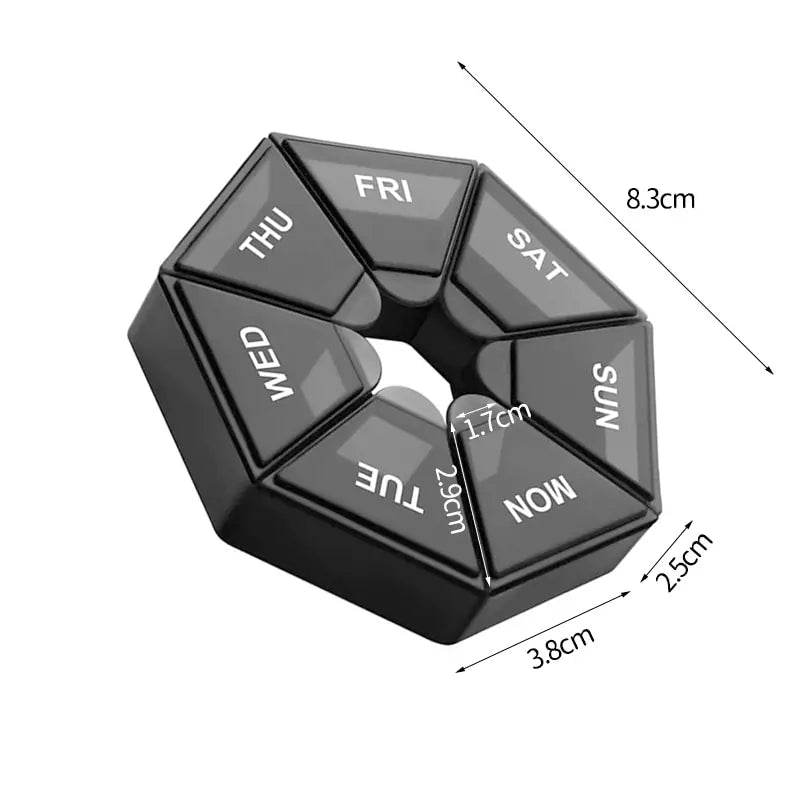 Conjunto de 2 Caixas de Armazenamento de Comprimidos para 7 Dias