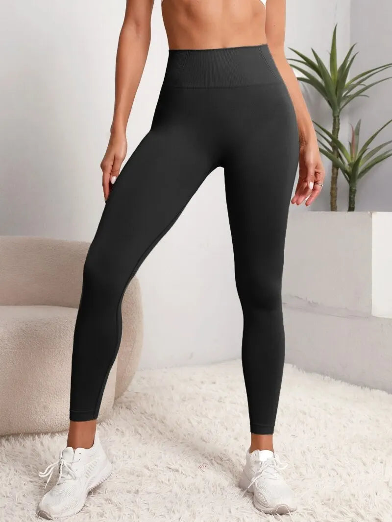 Leggings Esportivas Femininas Sem Costura - Estilo, Conforto e Desempenho em Cada Movimento!