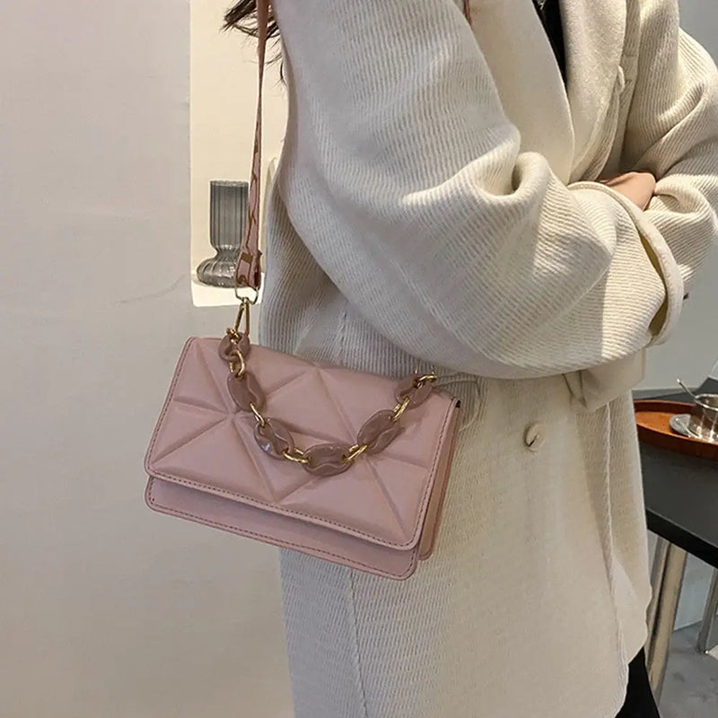 Bolsa de Ombro Feminina em Couro PU - Elegância e Praticidade em um Design Moderno!