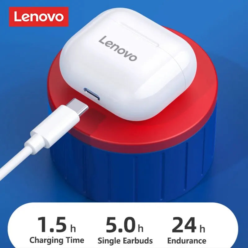 Desfrute de uma Experiência Sonora Imersiva com os Fones de Ouvido Lenovo LP40 TWS Bluetooth 5.0!