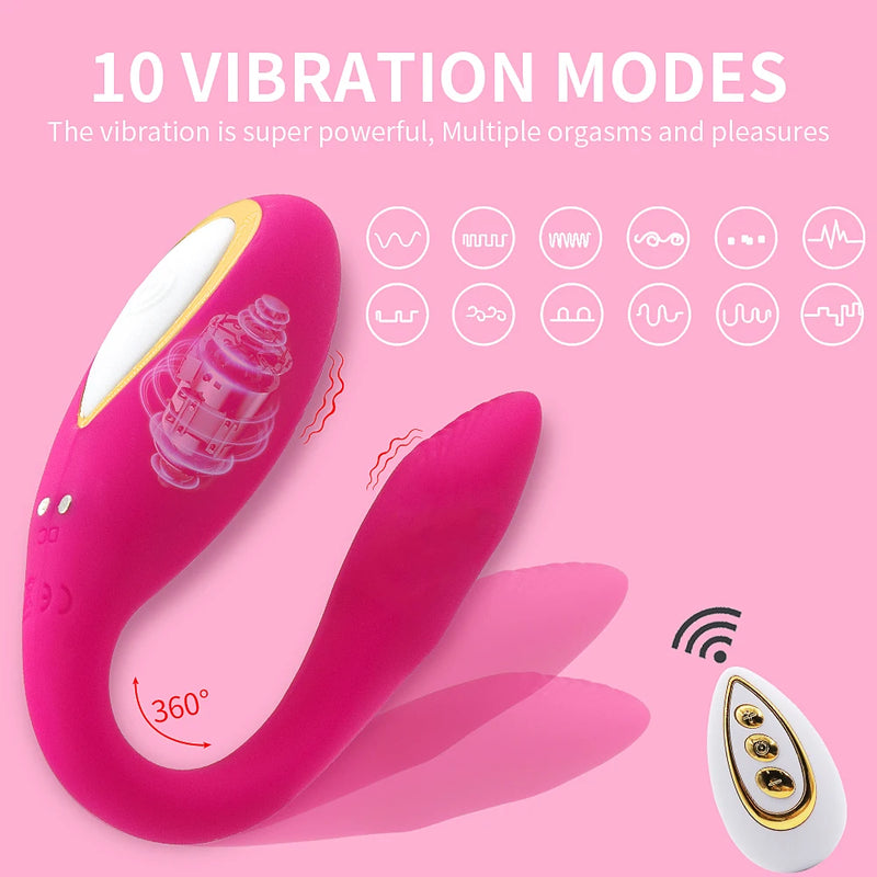 Descubra o Poder do Vibrador em Formato de U com Controle Remoto!